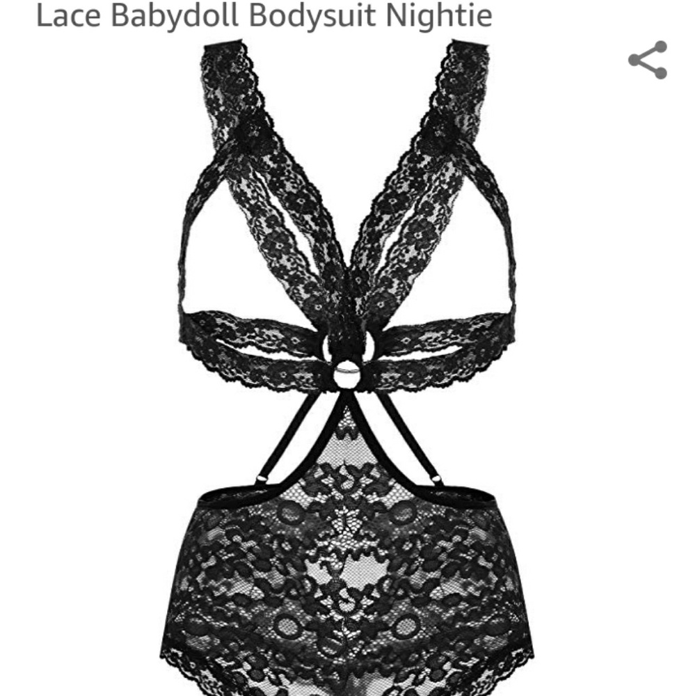 Black nightie lingerie XXL NEW